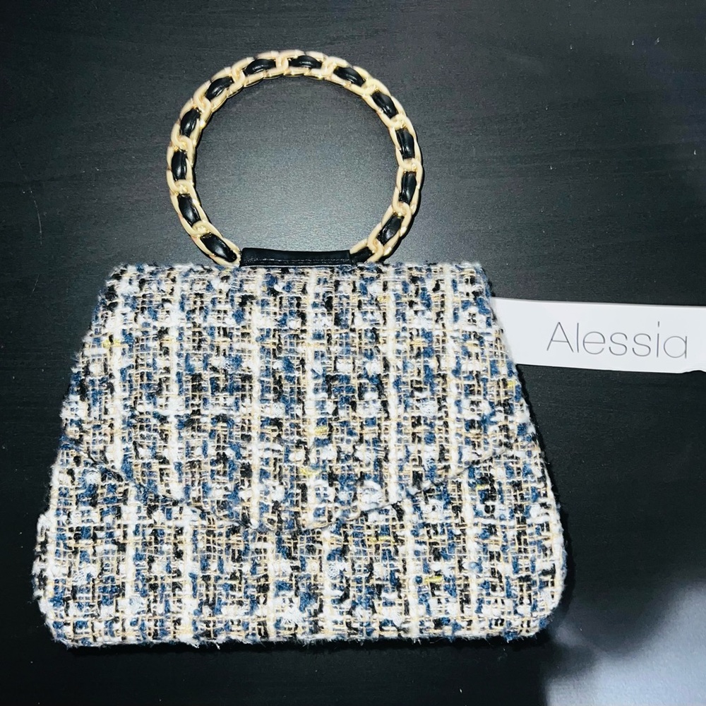NEW Alessia Tweed Mini Purse with Crossbody Strap
